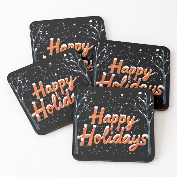 Item preview, Happy Holidays Winter Snow Script designed and sold by Khadigadesings.