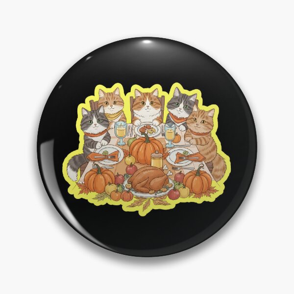 Item preview, Cats Thanksgiving Table  designed and sold by WoodburyLake.