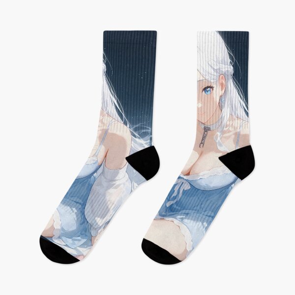 Item preview, Azur Lane Anime Dreamlike Belfast Sitting Under Stars in Soft Blue Dress designed and sold by Raslbazola.
