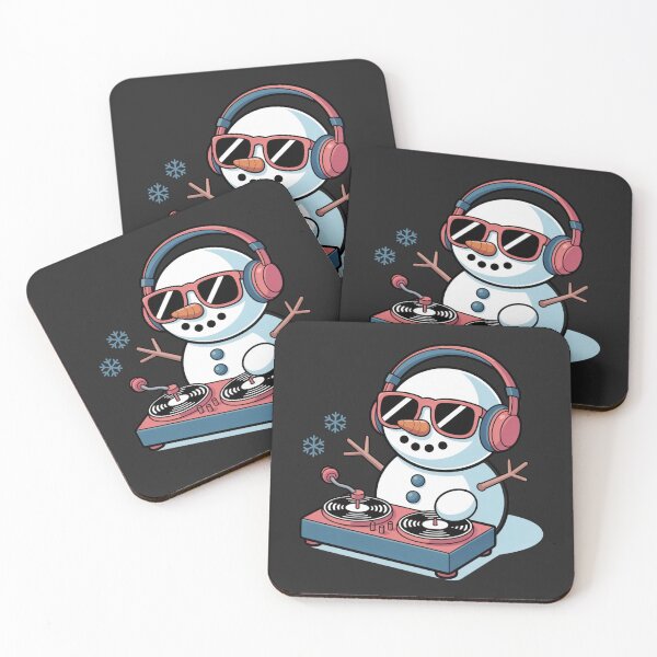 Item preview, Snowman DJ Party Cute Kawaii Winter Music Design designed and sold by ColorSplash123.