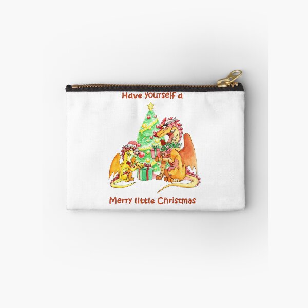 Item preview, Skywing dragons celebrating Christmas with gift exchange designed and sold by HBOriginalsArt.