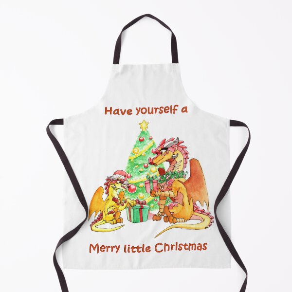 Item preview, Skywing dragons celebrating Christmas with gift exchange designed and sold by HBOriginalsArt.