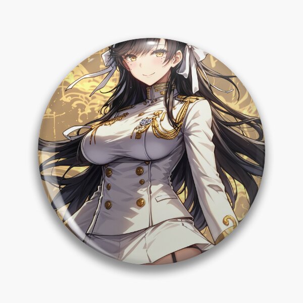 Item preview, Anime Atago Azur Lane Fox Girl Holding Katana in Gold Glow designed and sold by Raslbazola.