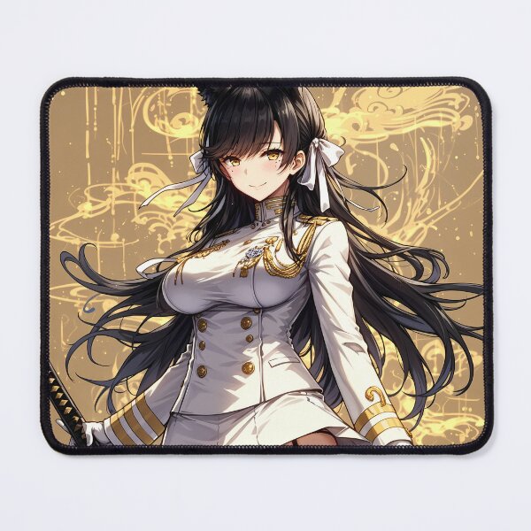Item preview, Anime Atago Azur Lane Fox Girl Holding Katana in Gold Glow designed and sold by Raslbazola.