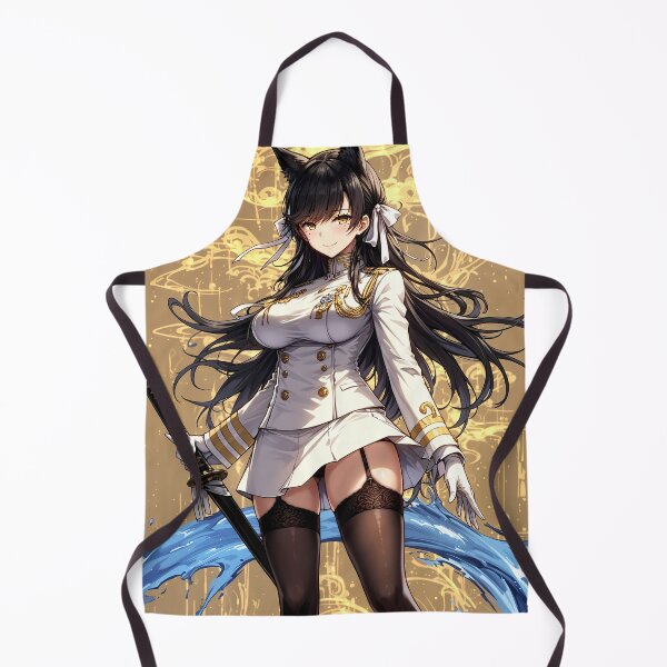 Item preview, Anime Atago Azur Lane Fox Girl Holding Katana in Gold Glow designed and sold by Raslbazola.