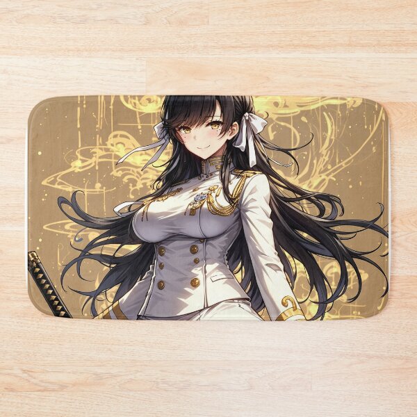 Artikelvorschau, Anime Atago Azur Lane Fox Girl hält Katana in Gold Glow entworfen und verkauft von Raslbazola.