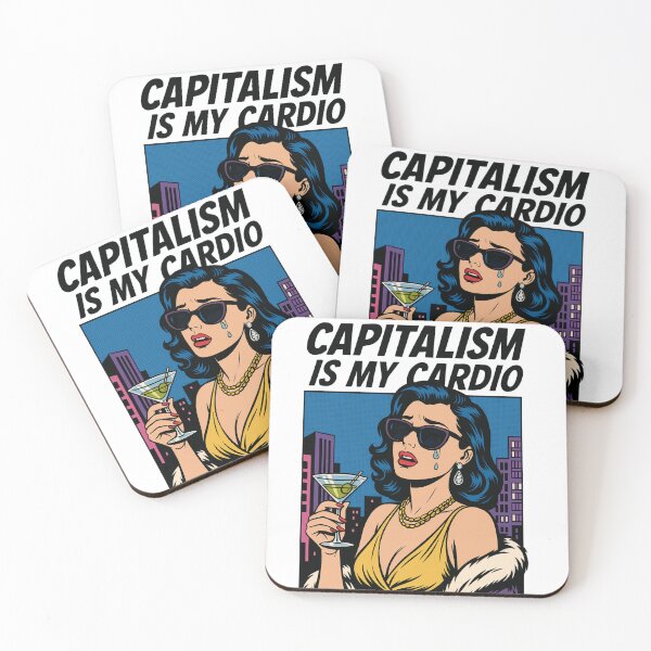 Item preview, Capitalism is my cardio pop art print designed and sold by PopKapital.
