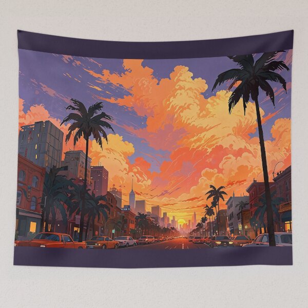 Item preview, Sunset Boulevard – Neon City Glow designed and sold by KiraChie.