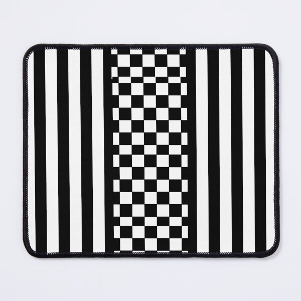 Item preview, Vertical Black and White Stripes and Checkers – Modern Pattern Design designed and sold by Cultradesign.