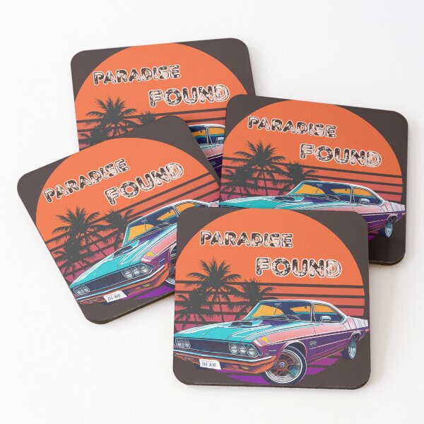Item preview, Paradise found - vintage sunset muscle car art designed and sold by Digidelico.