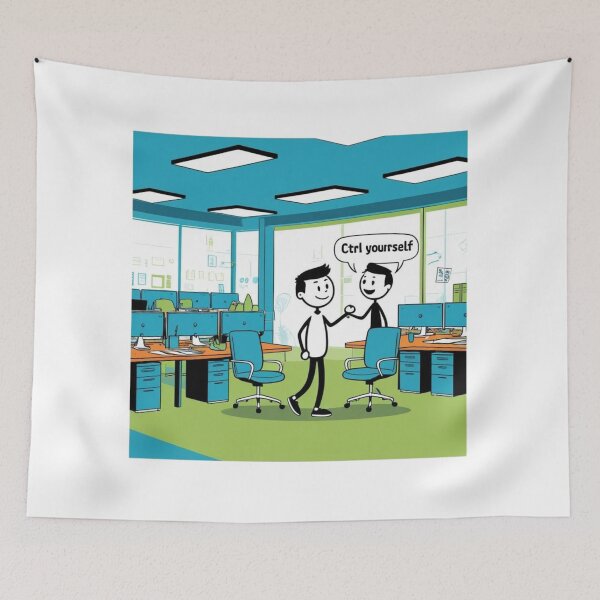 Item preview, Ctrl Yourself – Funny IT Stick Figure Design designed and sold by LOLbySA.