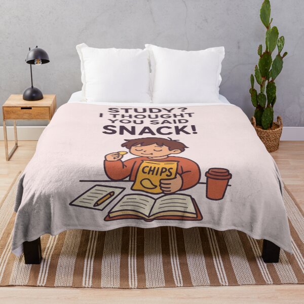 Item preview, Study Snack T-Shirt | Funny Student Humor Tee | Food Lover Gift designed and sold by KDesignCrafts.
