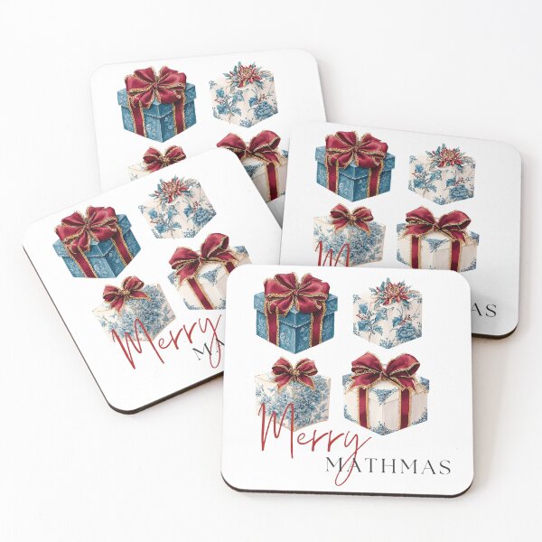 Item preview, Merry Mathmas Blue Porcelain Gift Box Design designed and sold by Anastasiia Yurevych.