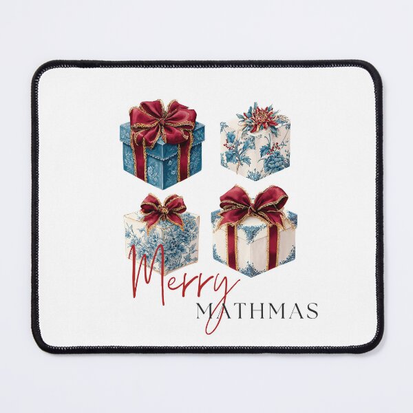 Item preview, Merry Mathmas Blue Porcelain Gift Box Design designed and sold by Anastasiia Yurevych.