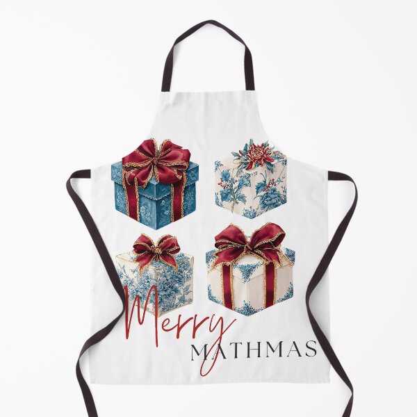 Item preview, Merry Mathmas Blue Porcelain Gift Box Design designed and sold by Anastasiia Yurevych.