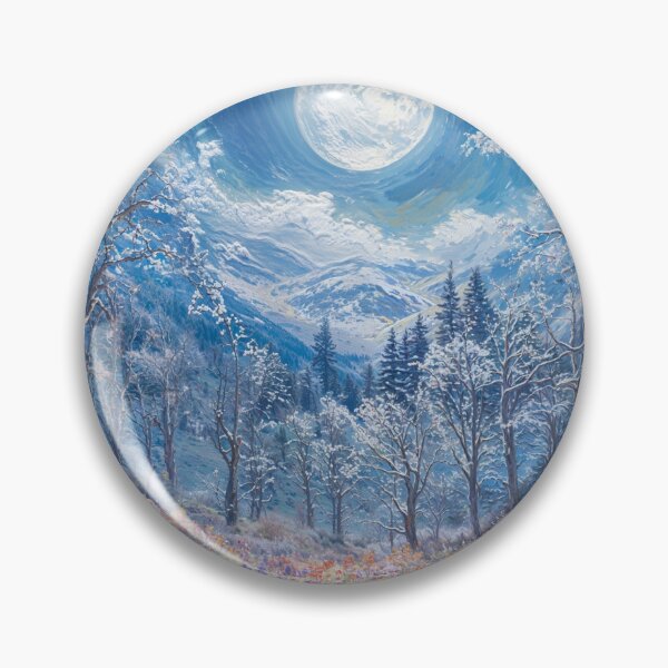 Item preview, Moon Over an Enchanted Forest I – Mystical Night Landscape, Fantasy Woodland Art designed and sold by LA Art.