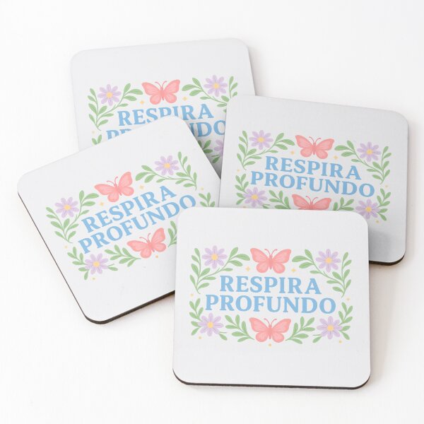 Item preview, Respira Profundo Butterfly Floral Design – Frase inspiradora en español en colores pastel designed and sold by Arismatica Design.