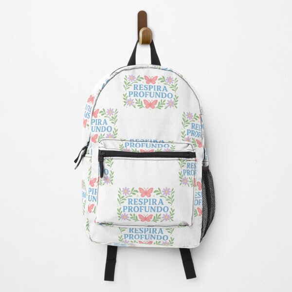 Item preview, Respira Profundo Butterfly Floral Design – Mindful Spanish Quote in Pastel Colors designed and sold by Arismatica Design.