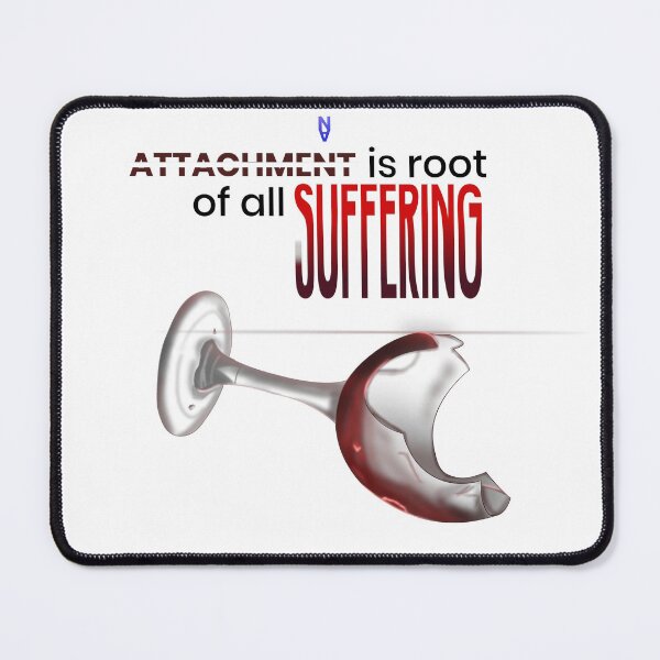 Item preview, Attachment Is the Root of All Suffering — Broken Glass Graphic Tee | Dark Emotional Streetwear designed and sold by neyacts.
