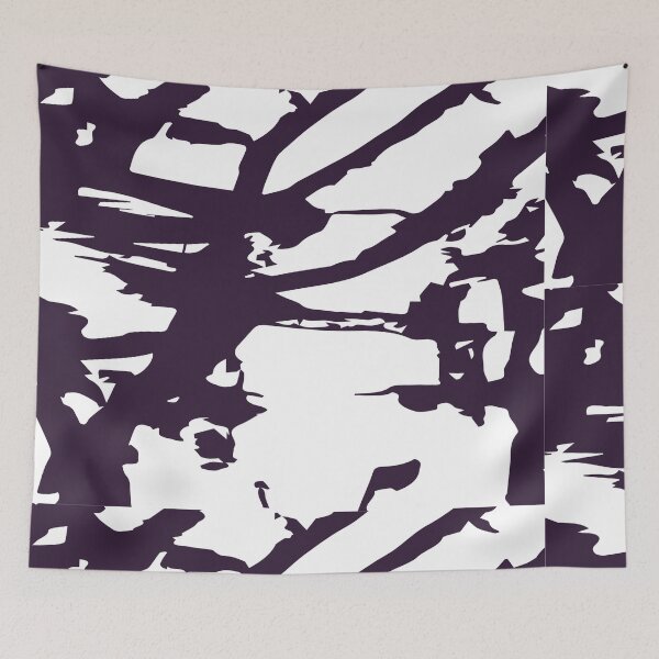Item preview, Aubergine Paint Splashed on White designed and sold by PSCSCo.