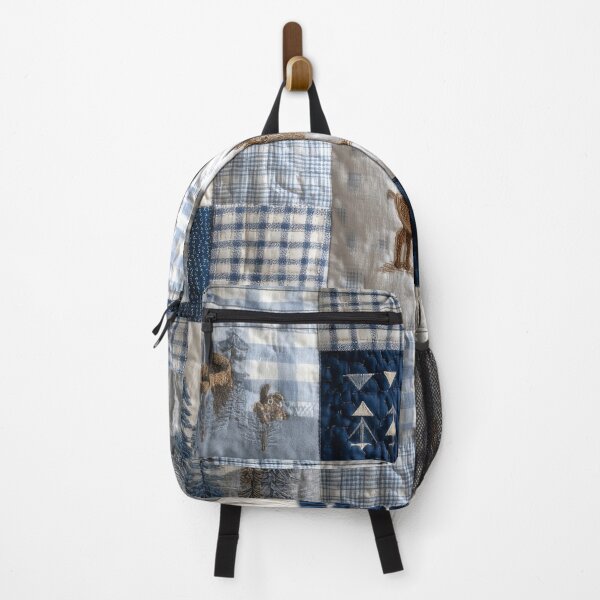 Item preview, Deer Patchwork Farmhouse Minimalist Blue grey Winter White designed and sold by scicilysimonee.