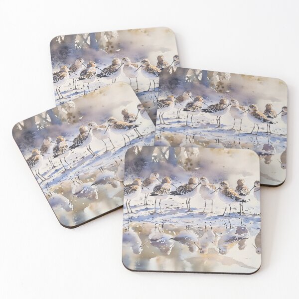 Item preview, Flock of Sandpipers at Shoreline designed and sold by laurashawart.