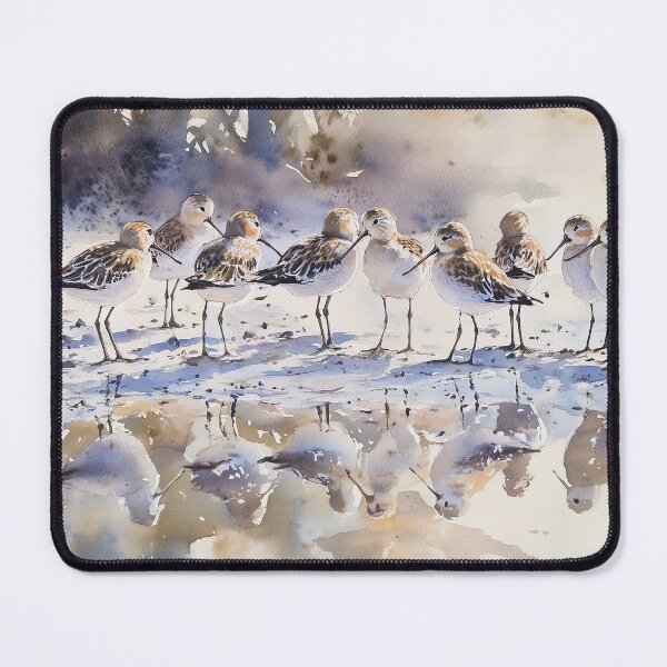 Item preview, Flock of Sandpipers at Shoreline designed and sold by laurashawart.