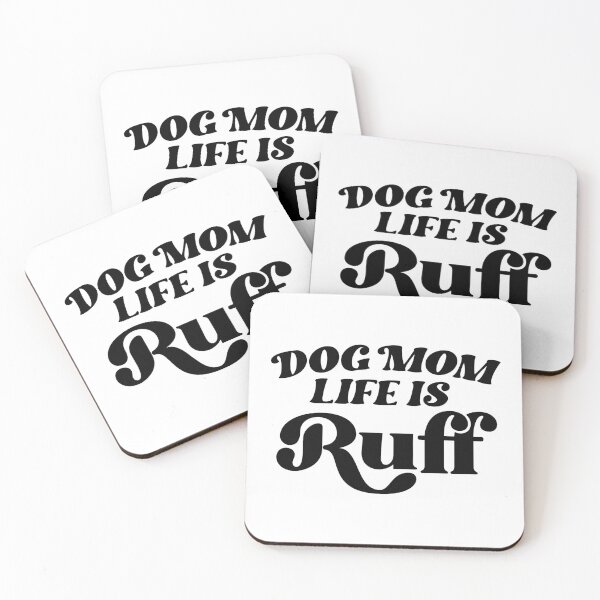 Item preview, Dog Mom Life Is Ruff – Retro Groovy Typography designed and sold by QuietBloom80.