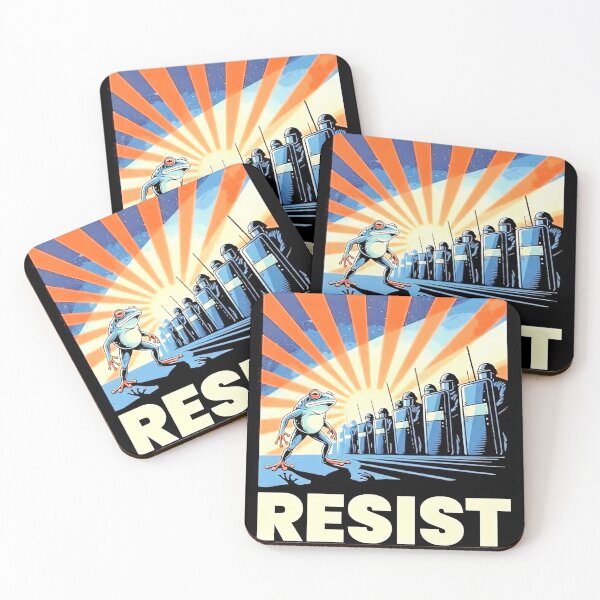 Item preview, frog protest police designed and sold by Sophie-Men.