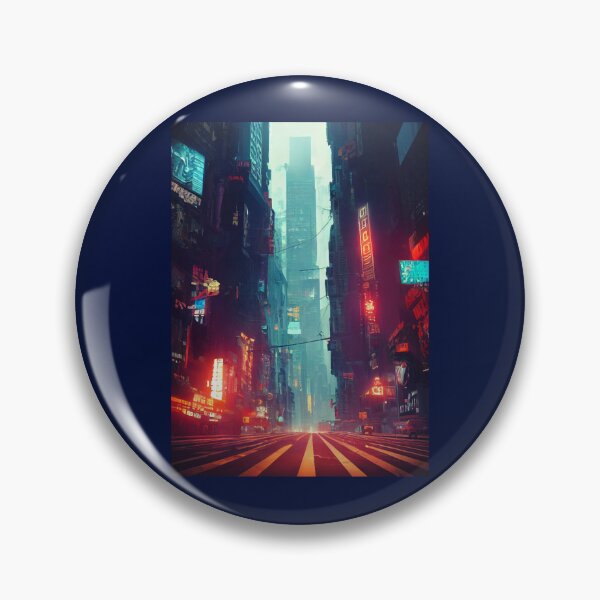 Item preview, New York Streets In Cyberpunk Style Oversized  designed and sold by BokharaVintage.