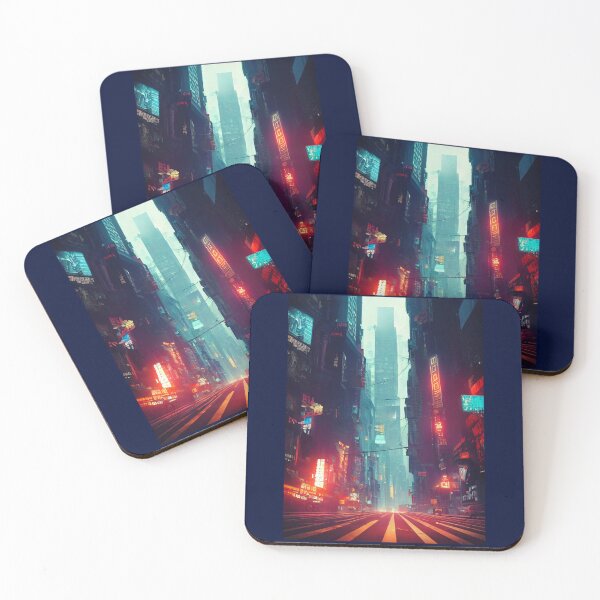 Item preview, New York Streets In Cyberpunk Style Oversized  designed and sold by BokharaVintage.