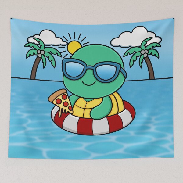 Item preview, Cute pals turtle pizza lover designed and sold by Ivetastic.
