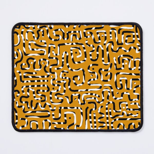 Item preview, Wiggle Woggle-Classic Mustard Gold-Black White designed and sold by Fabricatemyart.