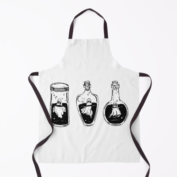 Item preview, Three Little Ghosts in Jars - Spooky Cute Black Ink Art designed and sold by InkStation24.
