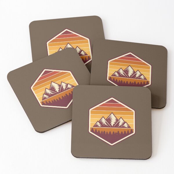 Item preview, Retro Mountain Forest Badge – Vintage Adventure Outdoor Design designed and sold by NoctaHike.