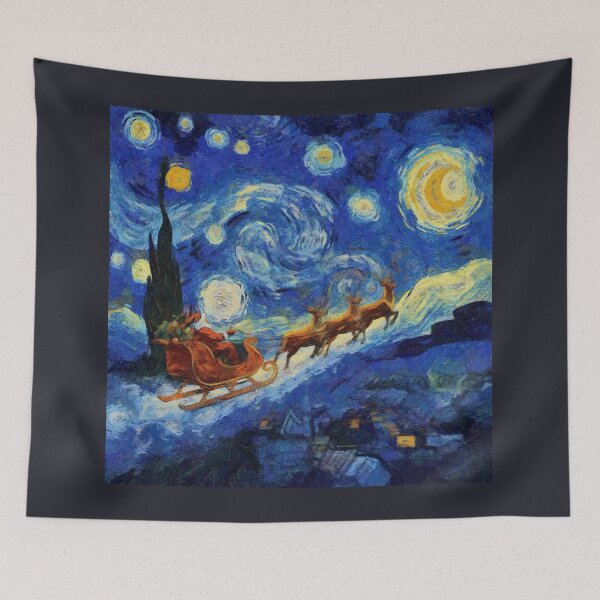 Item preview, Starry Night St Nicholas Arrives In St Remy designed and sold by taiche.