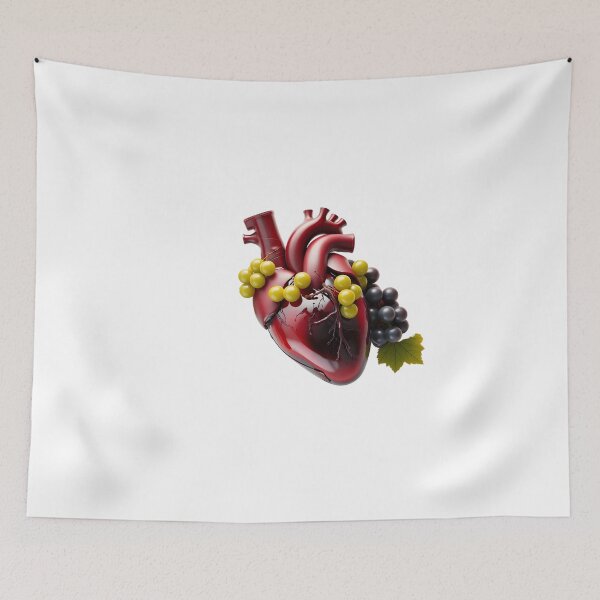 Item preview, Vintner's Heart: Anatomical Organ with Red Wine and Grapes designed and sold by Maldives-Art.
