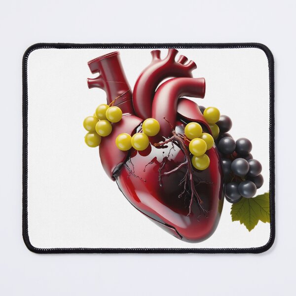 Item preview, Vintner's Heart: Anatomical Organ with Red Wine and Grapes designed and sold by Maldives-Art.