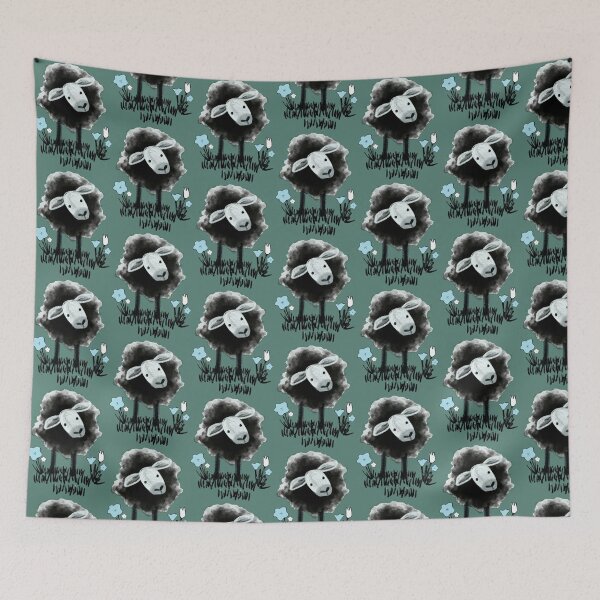 Item preview, Black Sheep on Aqua Oversized  designed and sold by CuTeesdes.