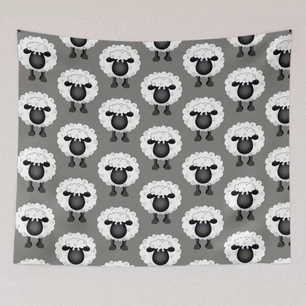 Item preview, Cute Shelby Sheep Midnight Blue Background Oversized  designed and sold by CuTeesdes.