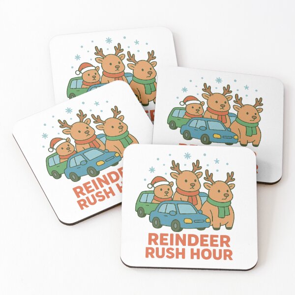 Item preview, Reindeer Rush Hour – Funny Christmas Cartoon Design designed and sold by B-M-Store.