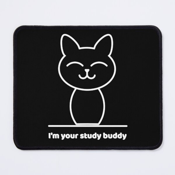 Item preview, Cute Cat Study Buddy Minimalist Line Art designed and sold by P&B Digital Art.