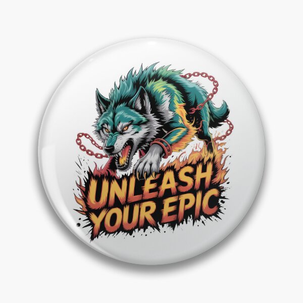 Item preview, Unleash Your Epic: Fierce Wolf Breaking Chains with Fiery Power designed and sold by SalahuTheBoss.