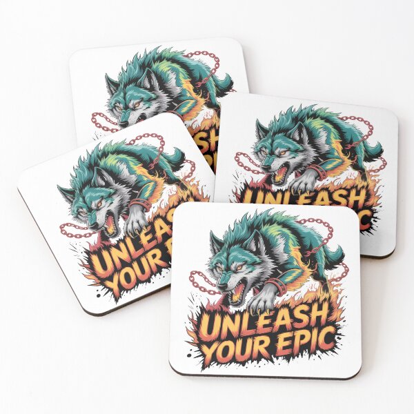 Item preview, Unleash Your Epic: Fierce Wolf Breaking Chains with Fiery Power designed and sold by SalahuTheBoss.
