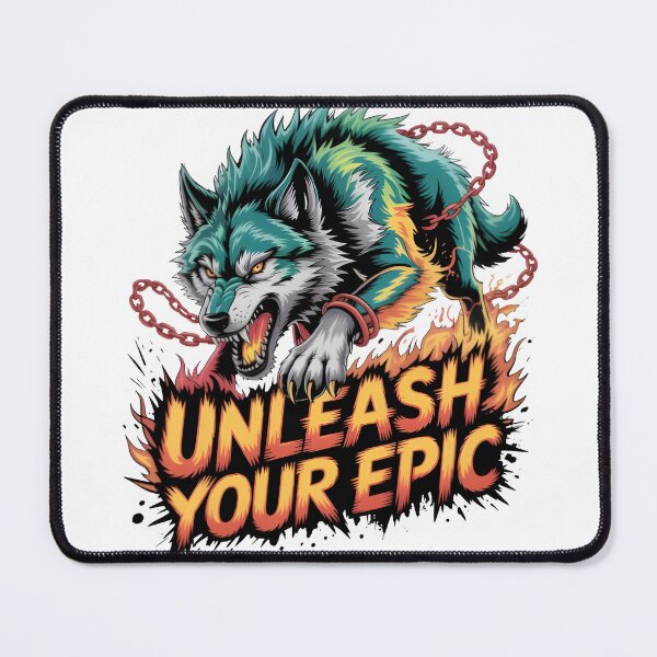 Item preview, Unleash Your Epic: Fierce Wolf Breaking Chains with Fiery Power designed and sold by SalahuTheBoss.