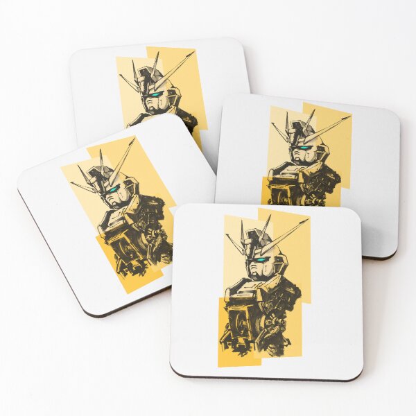 Item preview, Gundam head ink art yellow designed and sold by sabartgunpla.