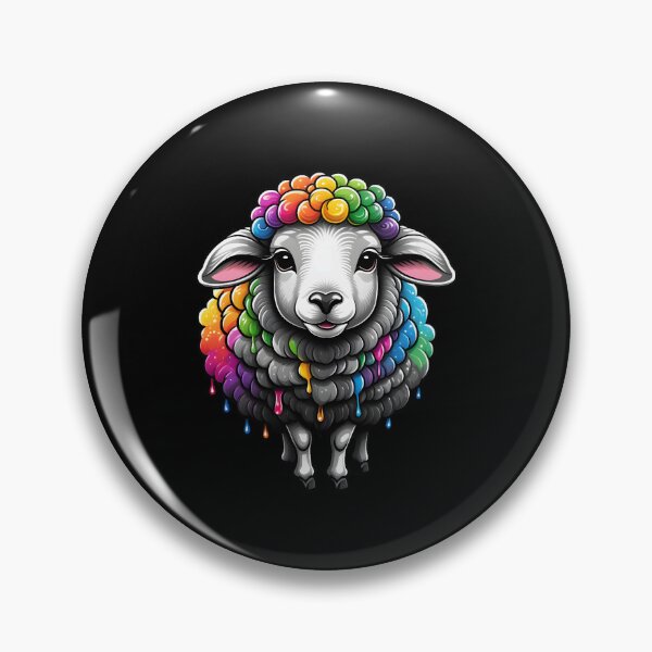 Item preview, watercolour splash colourful sheep Oversized  designed and sold by CuTeesdes.