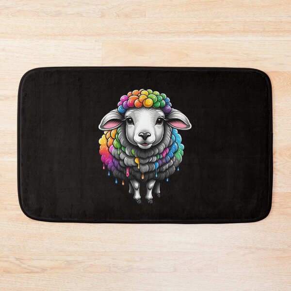 Item preview, watercolour splash colourful sheep Oversized  designed and sold by CuTeesdes.