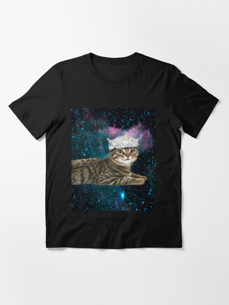 Tin Foil Hat Cat in Space Conspiracy Theory Funny Kitty