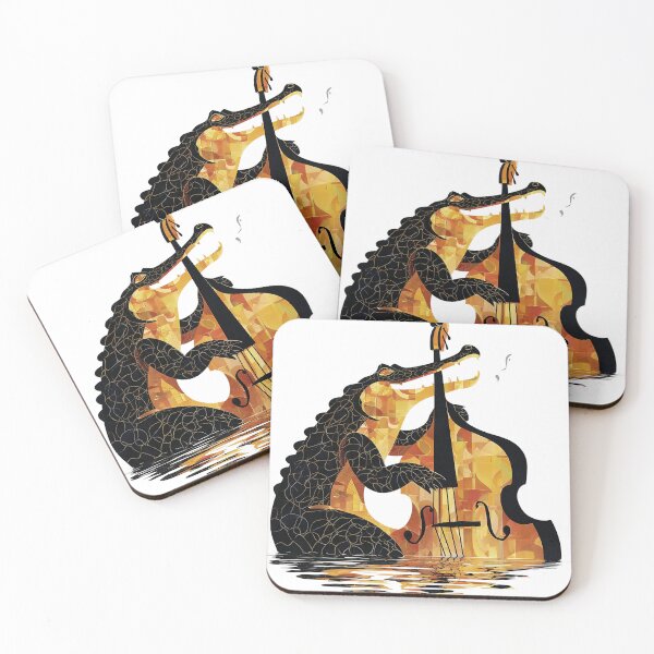 Item preview, Jazz Alligator – Whimsical Musical Animal Art designed and sold by Melody Splash.